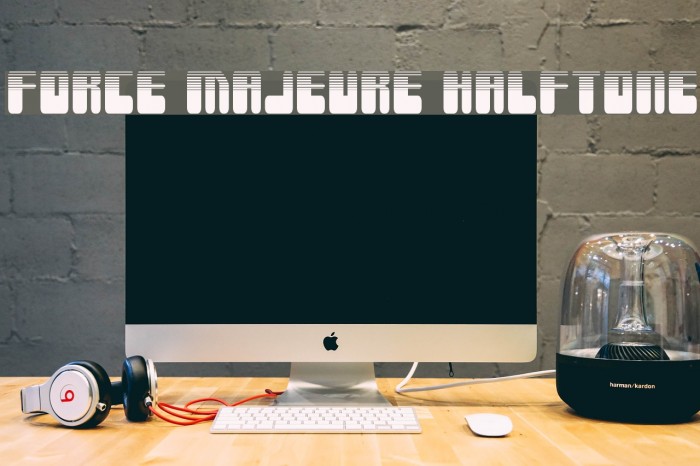 Force Majeure Halftone Font examples