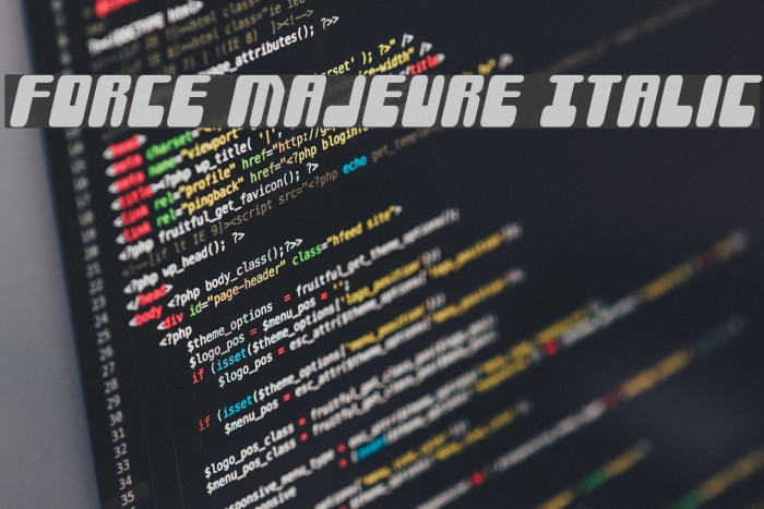 Force Majeure Italic Example 1
