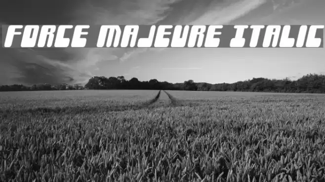 Force Majeure Italic Font examples