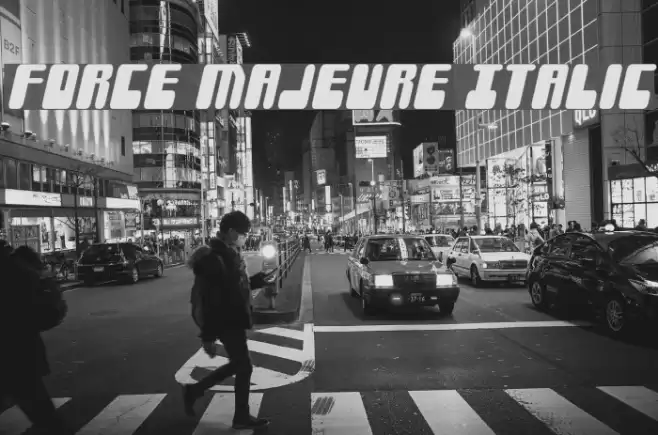 Force Majeure Italic Font examples