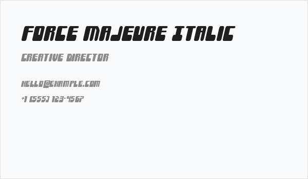 Force Majeure Italic Business Card