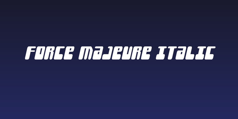 Force Majeure Italic Social Header