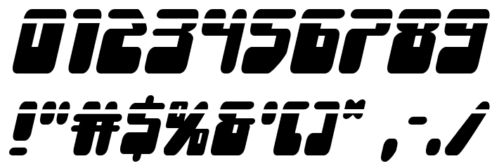 Force Majeure Laser Italic Font OTHER CHARS