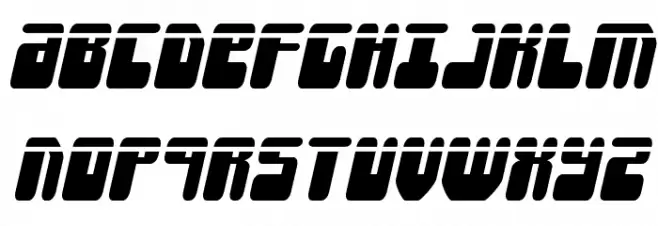 Force Majeure Laser Italic 字体 大写