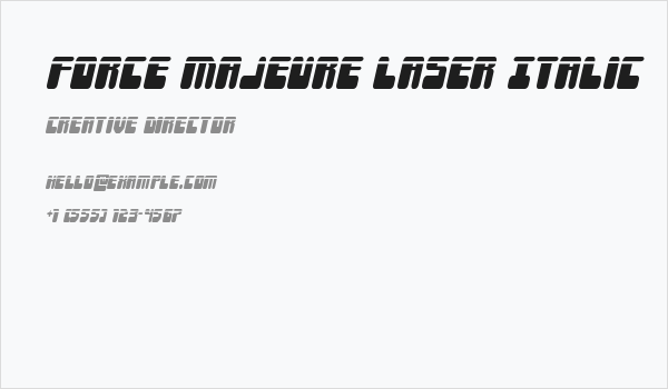 Force Majeure Laser Italic Business Card