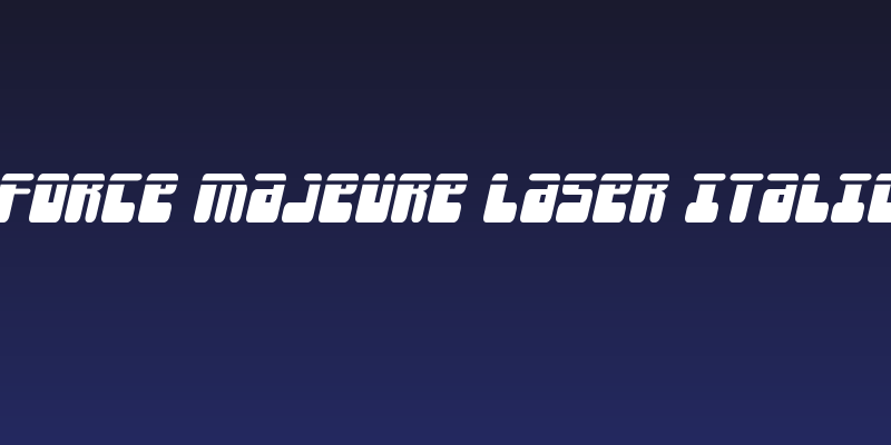 Force Majeure Laser Italic Social Header