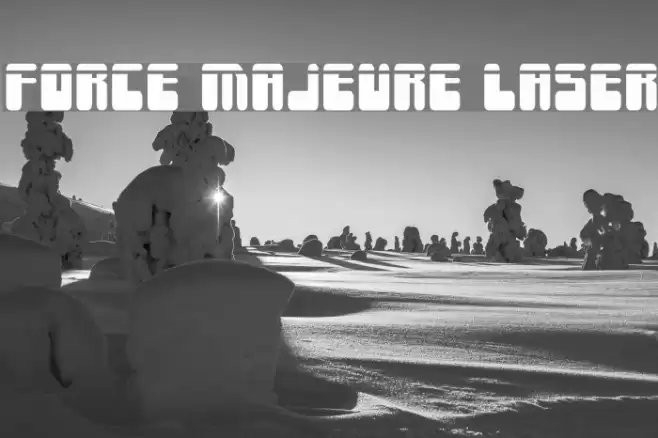 Force Majeure Laser Font examples