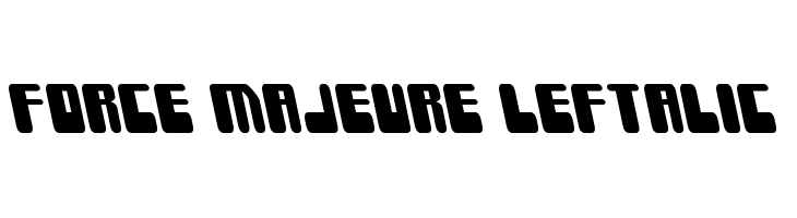 Force Majeure Leftalic  font caratteri gratis