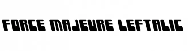 Force Majeure Leftalic  Free Fonts Download