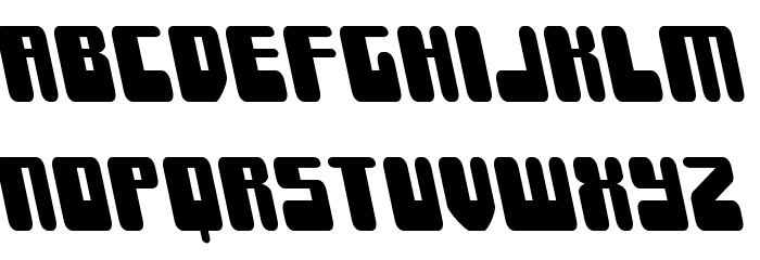 Force Majeure Leftalic Font LOWERCASE