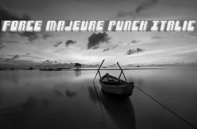 Force Majeure Punch Italic Font examples