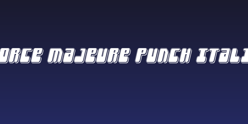 Force Majeure Punch Italic Social Header