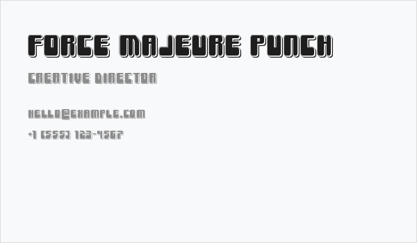 Force Majeure Punch Business Card