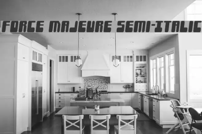 Force Majeure Semi-Italic Font examples