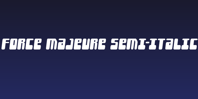 Force Majeure Semi-Italic Social Header