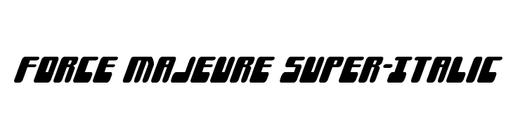 Force Majeure Super-Italic Font