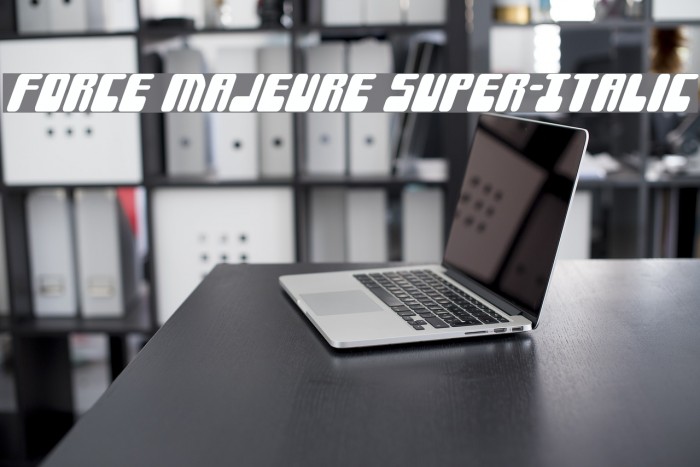 Force Majeure Super-Italic Font examples