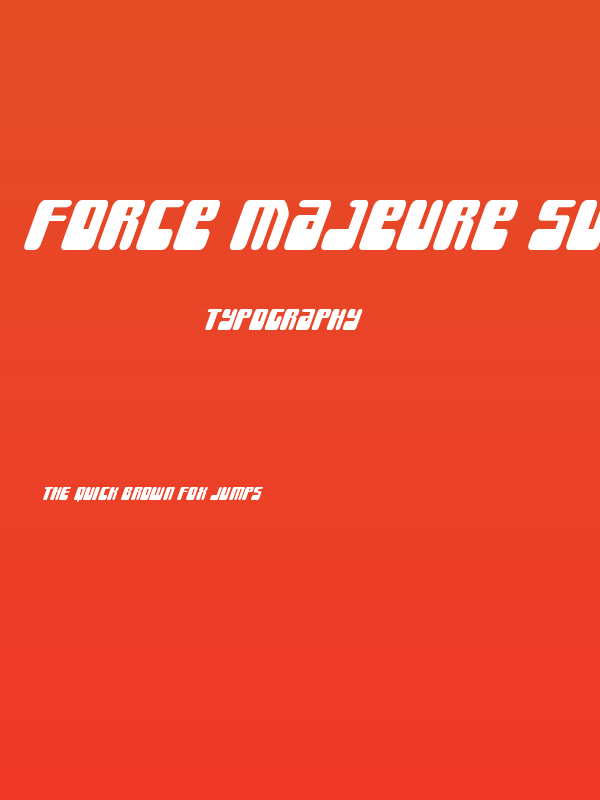 Force Majeure Super-Italic Poster