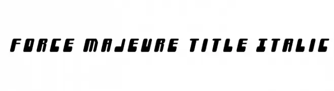 Force Majeure Title Italic  Fuentes Gratis Descargar