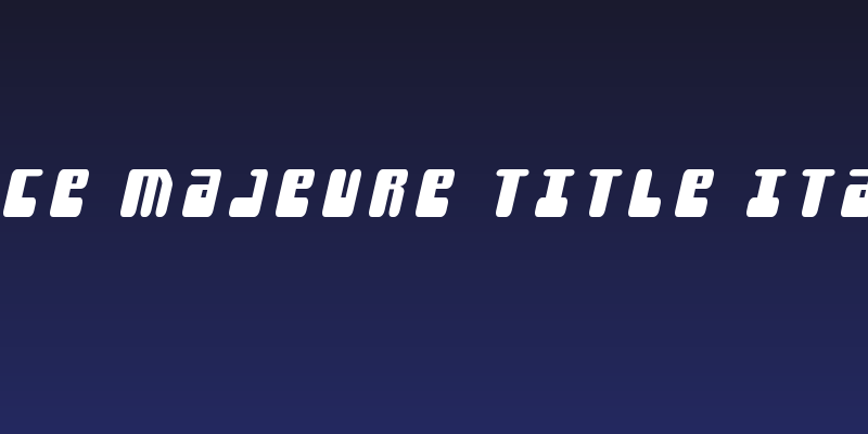 Force Majeure Title Italic Social Header