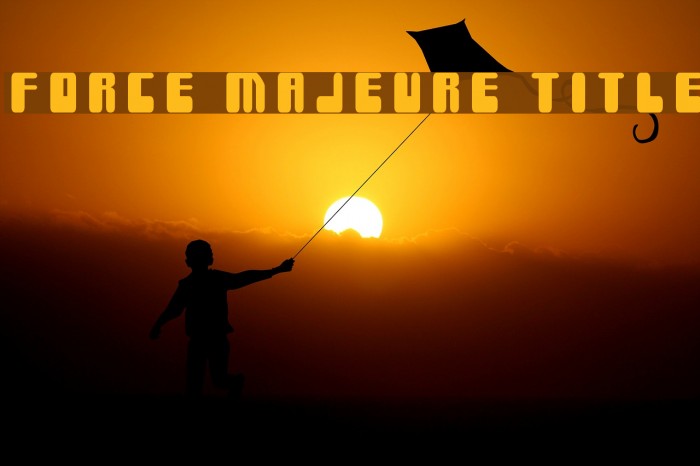 Force Majeure Title Font examples