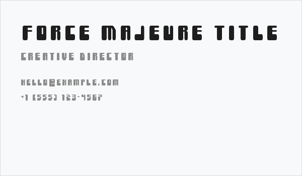 Force Majeure Title Business Card