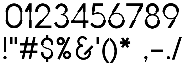 Force One Font OTHER CHARS