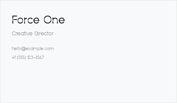 Force One Business Card