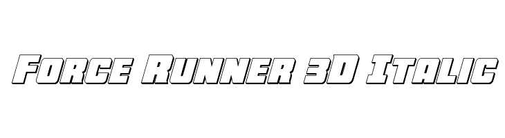 Force Runner 3D Italic  Free Fonts Download