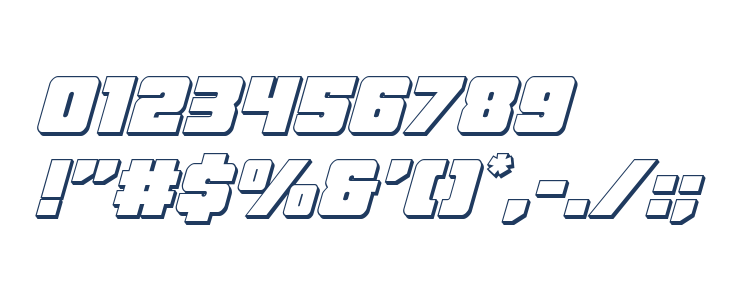 Force Runner 3D Italic Other Characters