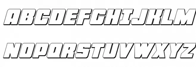 Force Runner 3D Italic Fonte MAIÚSCULAS