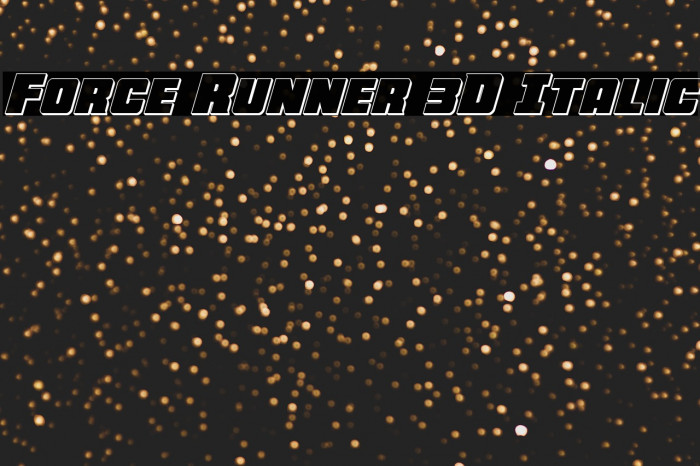 Force Runner 3D Italic Example 2