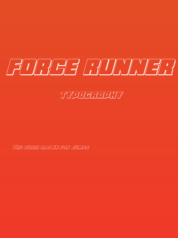 Force Runner 3D Italic Poster