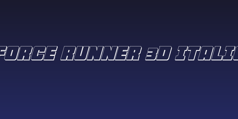 Force Runner 3D Italic Social Header