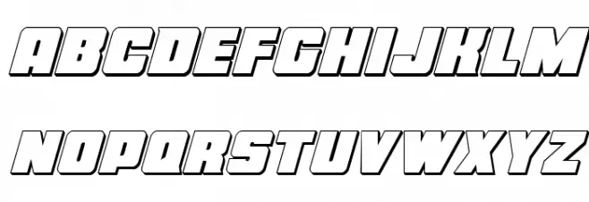 Force Runner 3D Italic फ़ॉन्ट लोअरकेस