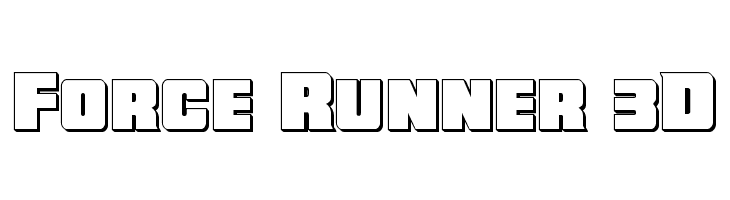 Force Runner 3D  フリーフォントのダウンロード