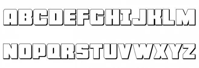 Force Runner 3D Caratteri MAIUSCOLE