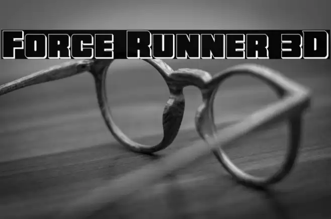 Force Runner 3D Font examples