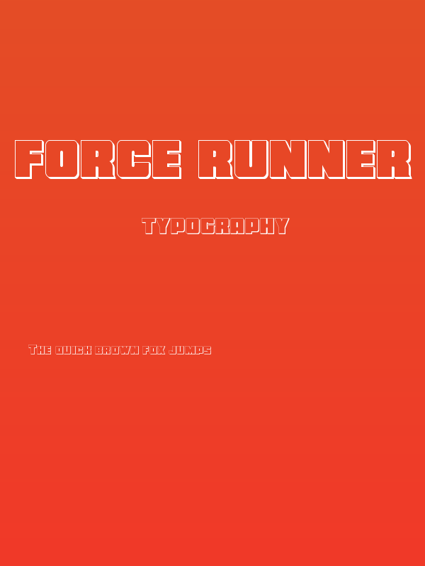 Force Runner 3D Poster