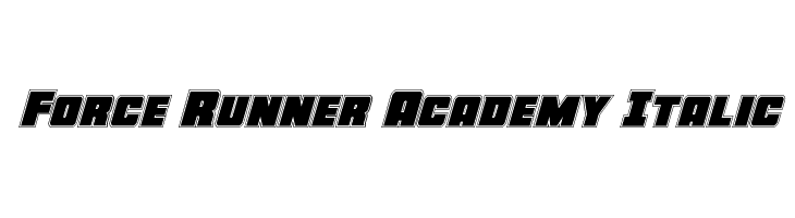 Force Runner Academy Italic  Скачать бесплатные шрифты