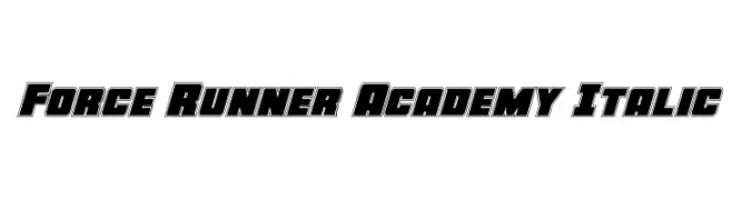 Force Runner Academy Italic  Descarca Fonturi Gratis