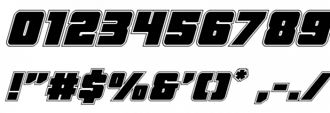 Force Runner Academy Italic Font OTHER CHARS