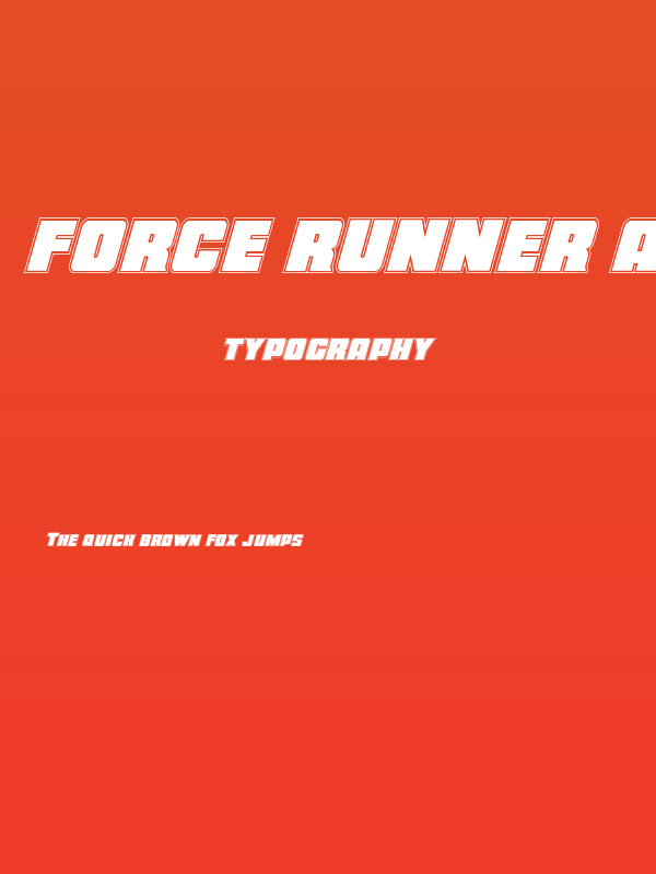 Force Runner Academy Italic Poster