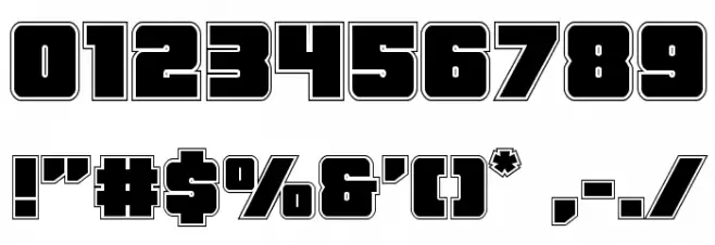 Force Runner Academy Font OTHER CHARS