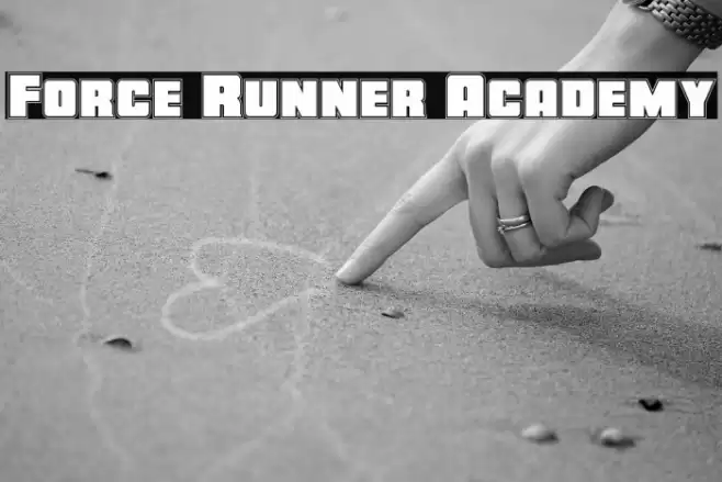 Force Runner Academy Font examples