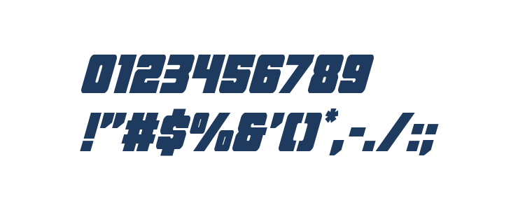 Force Runner Condensed Italic Other Characters