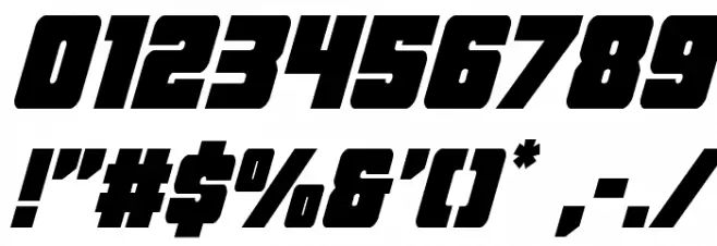 Force Runner Condensed Italic Font OTHER CHARS