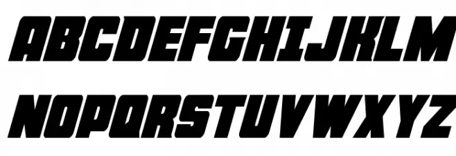 Force Runner Condensed Italic Schriftart Groß