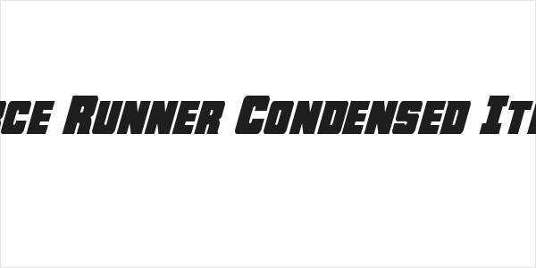 Force Runner Condensed Italic Logo