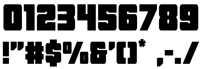 Force Runner Condensed Font OTHER CHARS